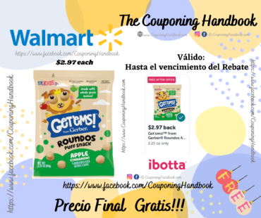 Get’ems from Gerber Apple Cinnamon Roundos Puffs Snacks, Kids Snack 2.25 oz Gratis