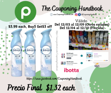 Febreze Odor-Fighting Air Freshener Linen & Sky, 8.8 oz por $1.32