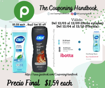 Productos Dial Body Wash por $1.59