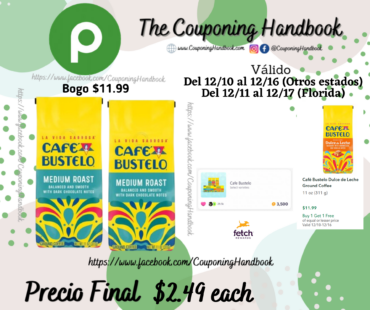 Cafe Bustelo Medium Roast Ground Coffee 11 oz por $2.49
