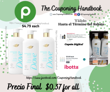 03 Dove Hydration Boost Body Wash por $0.37