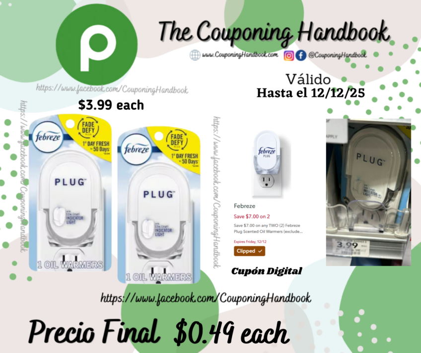 Febreze Plug Odor-Fighting ?Air Freshener Warmer Device, 1 count por $0.49