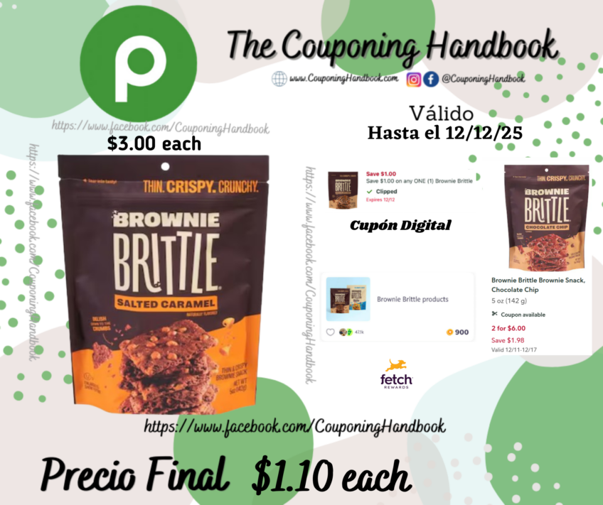 Brownie Brittle Brownie Snack, Salted Caramel por $1.10