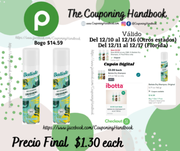 Batiste Dry Shampoo por $1.30