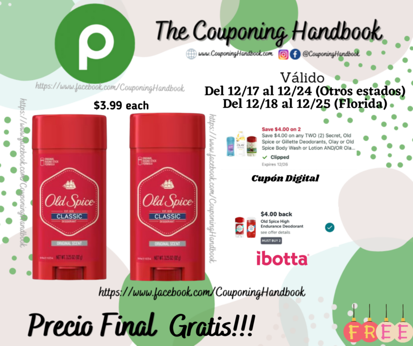 02 Old Spice Classic Original Scent Deodorant for Men, 3.25 oz Gratis