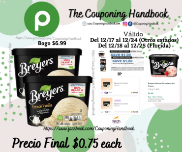 Breyers Ice Cream por $0.75