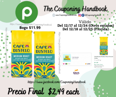 Cafe Bustelo Medium Roast Ground Coffee 11 oz por $2.49