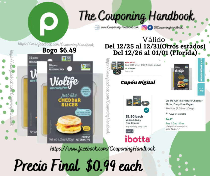 Violife Just Like Cheddar Slices, Dairy-Free Vegan por $0.99