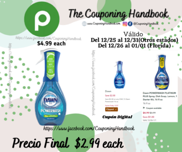 Dawn POWERWASH PLATINUM PLUS Spray, Dish Soap, Lemon, 1 Starter Kit, 16 fl oz por $2.99