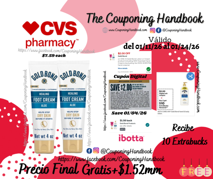 02 Gold Bond Ultimate Healing Foot Cream, 4 OZ Gratis