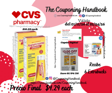 Aspercreme Original Pain Relief Cream, 3 OZ por $4.29