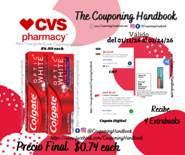 Colgate Optic White Anticavity Stain Fighter Toothpaste with Baking Soda, Clean Mint, 4.2 OZ por $0.74