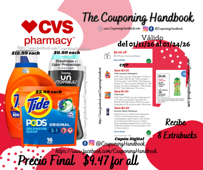 03 Productos de Laundry por $9.47