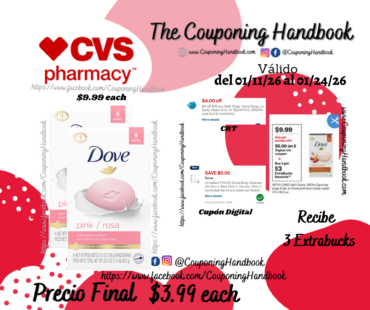 Dove Pink Beauty Bar, 4 OZ, 6 Bar, 6 Count por $3.99