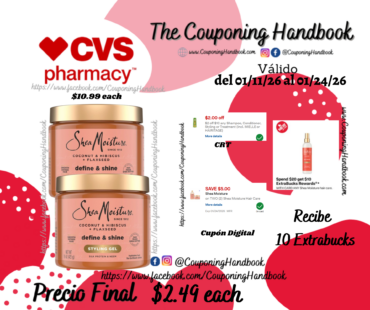 SheaMoisture Coconut & Hibiscus Curl Shine Hair Mask, 12 OZ por $2.49