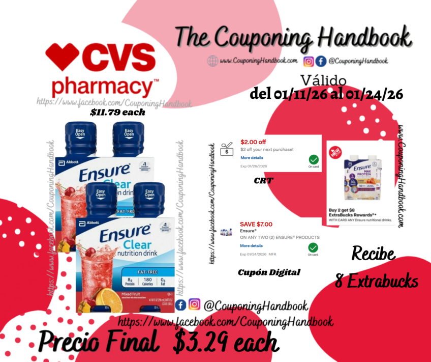 Ensure Clear Nutrition Drink Ready-to-Drink 10 fl oz, 4CT por $3.29