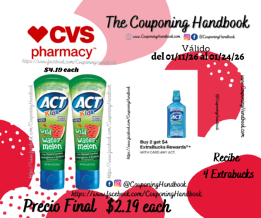 ACT Kids Fluoride Toothpaste por $2.19