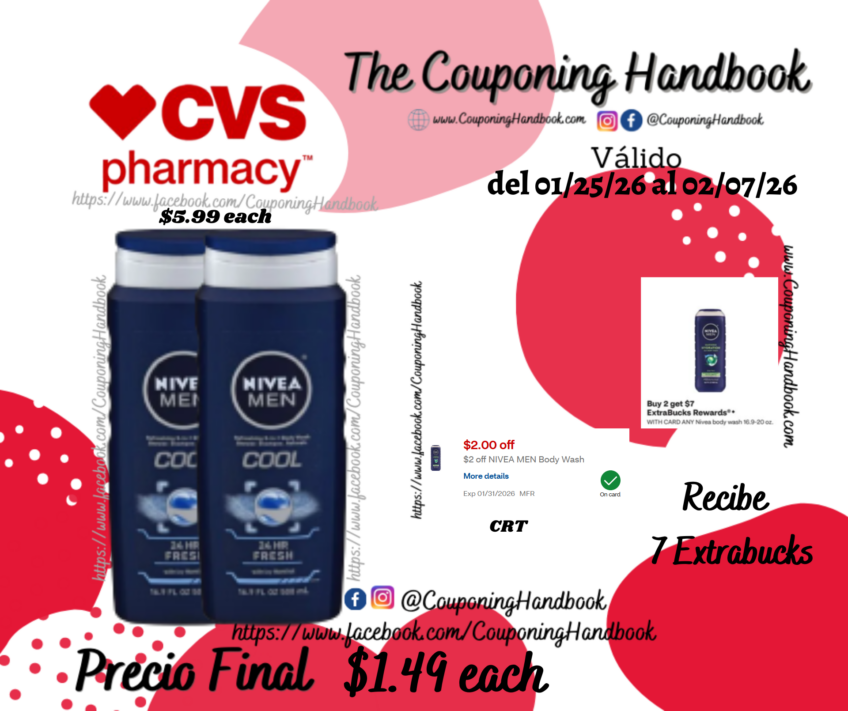 NIVEA MEN Body Wash por $1.49