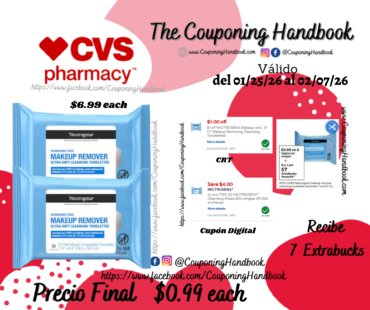 Neutrogena Makeup Remover Cleansing Towelettes, 25CT por $0.99