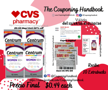 Centrum Silver Multivitamin Tablets for Women 50+, 65 Count por $0.49