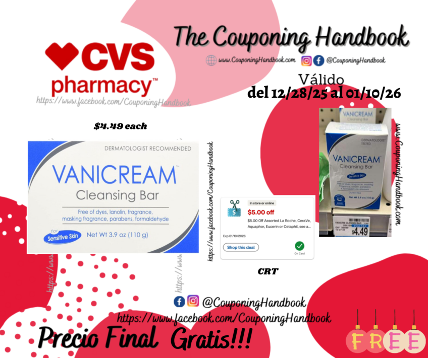 Vanicream Cleansing Bar, Fragrance Free Gratis