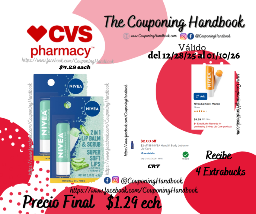 NIVEA Lip Care por $1.29