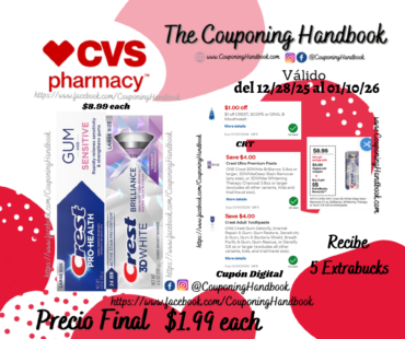 Crest Pro-Health y/o Crest 3D White Brilliance Toothpaste por $1.99