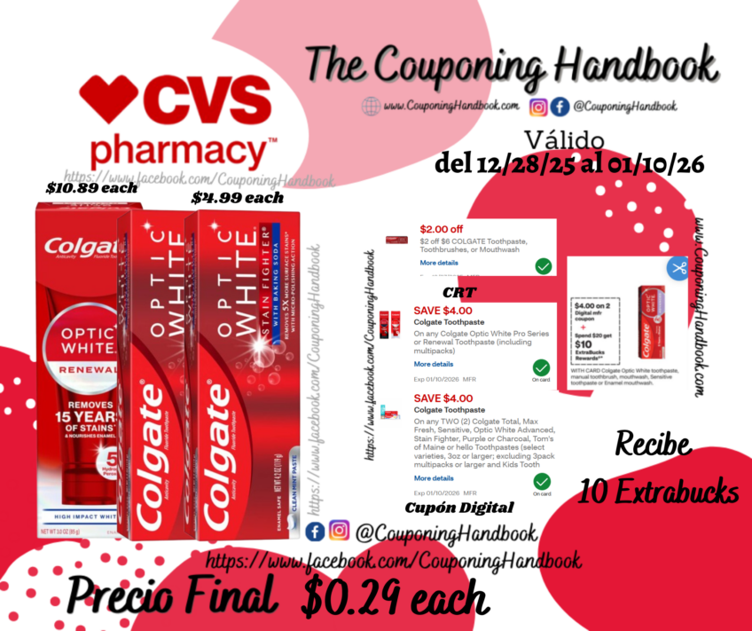 Productos Colgate por $0.29