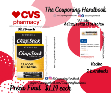 Chapstick Classic Original Skin Protectant Lip Balm, 1 Count por $1.19