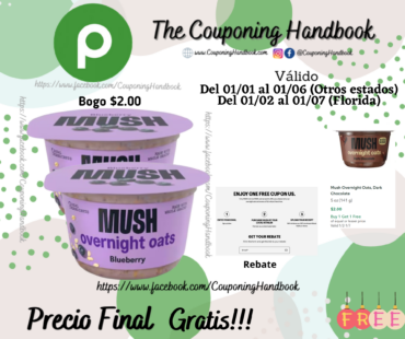 02 Mush Overnight Oats, Blueberry 5 oz Gratis