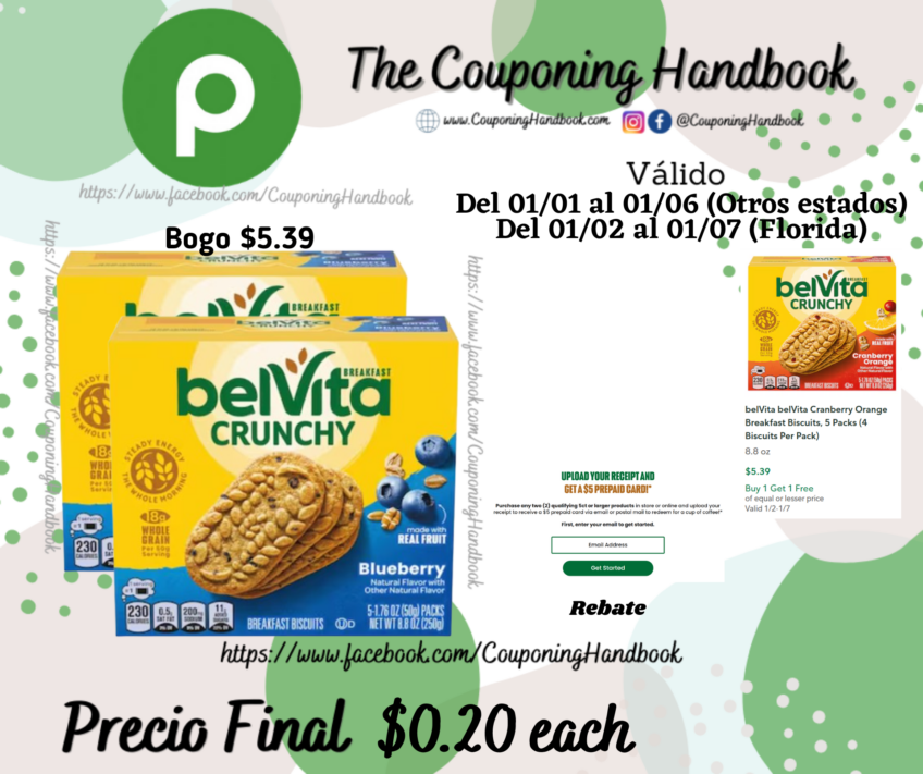 belVita Crunchy Breakfast Biscuits por $0.20