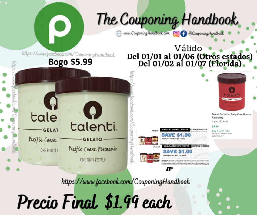 Talenti Gelato por $1.99