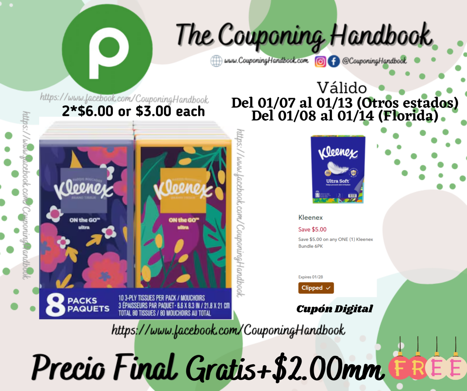 Kleenex On the Go Tissues, Ultra, 3-Ply, 8 Packs Gratis – Couponing ...
