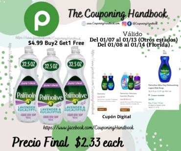 Palmolive Ultra Pure + Clear Dishwashing Liquid Dish Soap 32.5 fl oz por $2.33