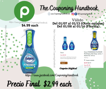 Dawn POWERWASH PLATINUM PLUS Spray, Dish Soap, Lemon, 1 Starter Kit, 16 fl oz por $2.99