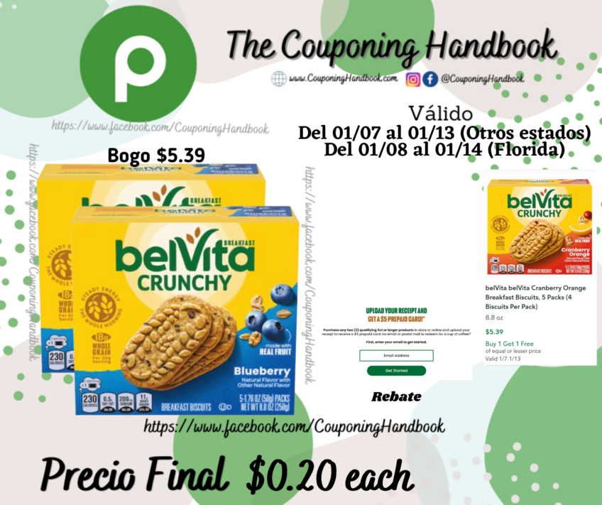 belVita Crunchy Breakfast Biscuits por $0.20