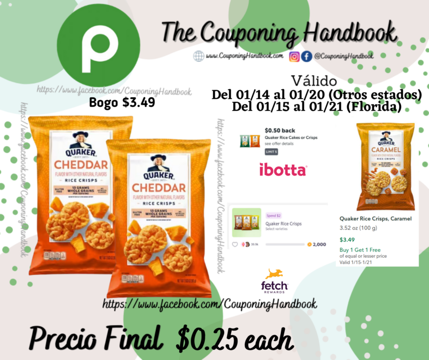Quaker Rice Crisps por $0.25
