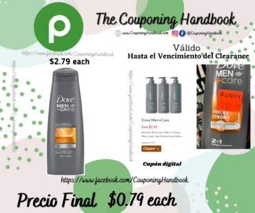 Dove Men+Care Shampoo + Conditioner 2 In 1 Thick & Strong – 12 Fl. Oz. por $0.79