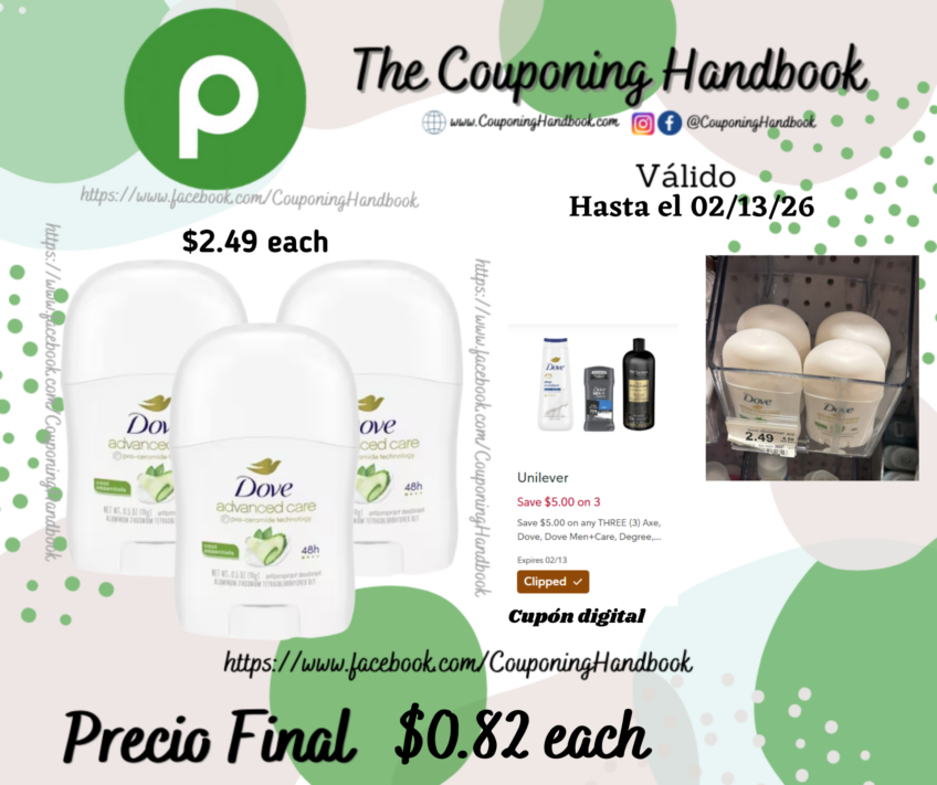 Dove Advanced Care Antiperspirant Deodorant, Cool Essentials 0.5 oz (14 g) por $0.82