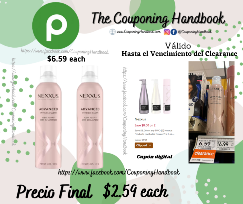 Nexxus Advanced Invisible Clean Dry Shampoo por $2.59