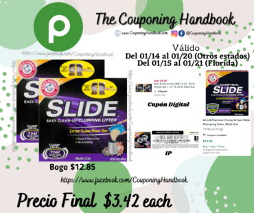 Arm & Hammer Slide Clumping Litter, Multi-Cat por $3.42