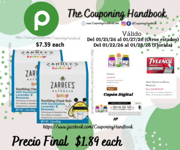 Zarbee’s Naturals Soothing Chest Rub, Baby 1.5 oz por $1.89