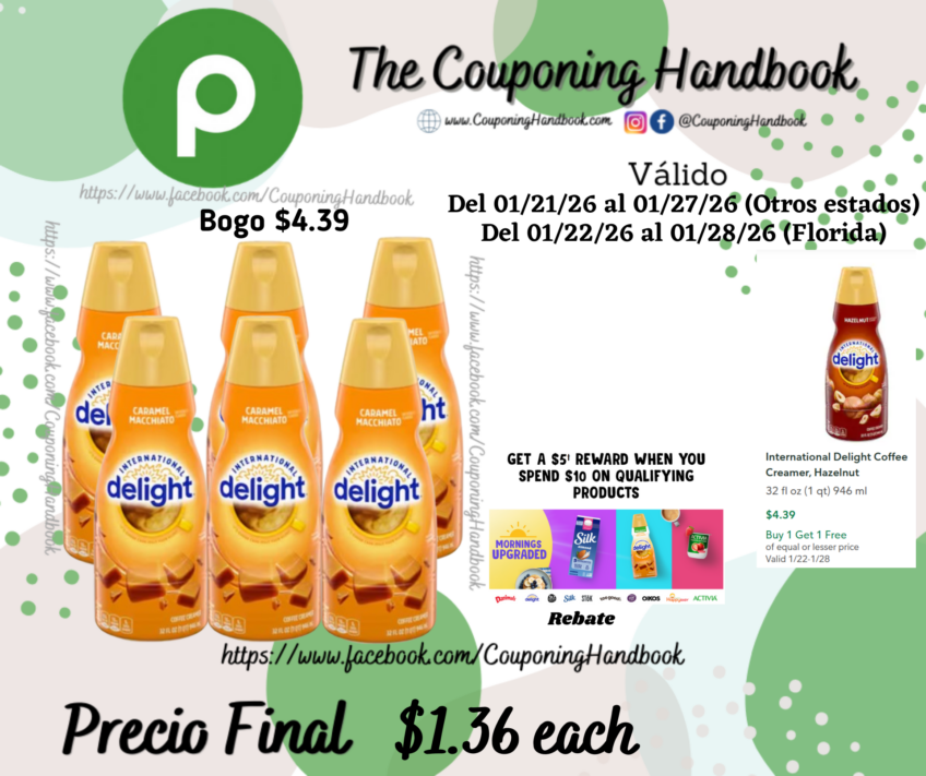 International Delight Coffee Creamer por $1.36