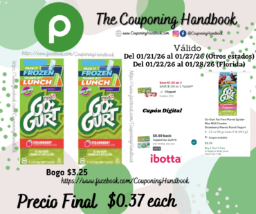 Go-Gurt Yogurt, Fat Free Strawberry por $0.37