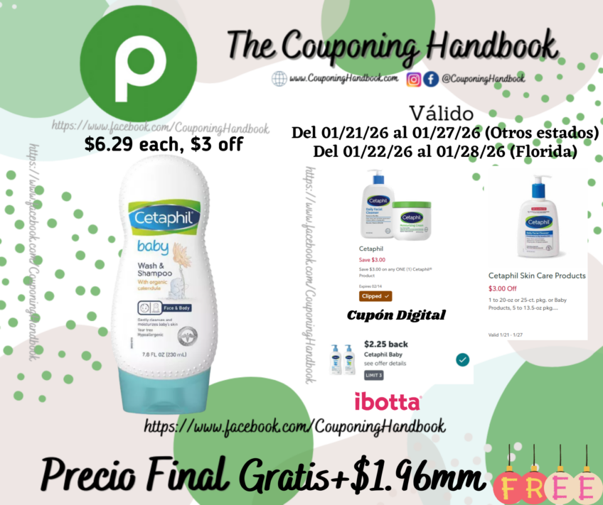 Cetaphil Baby Wash & Shampoo with Organic Calendula, 7.8 fl oz Gratis