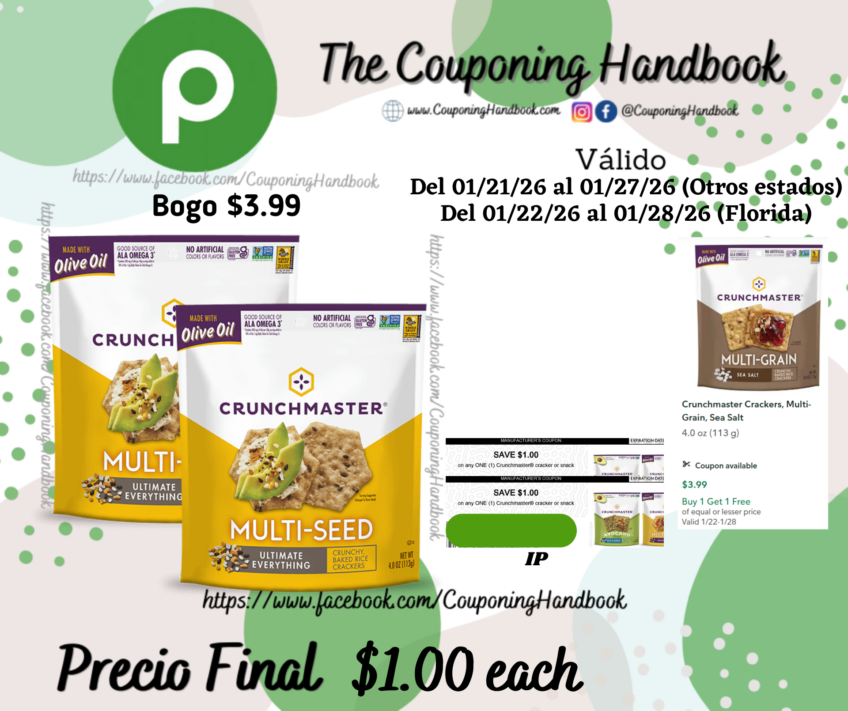 Crunchmaster Cracker por $1.00