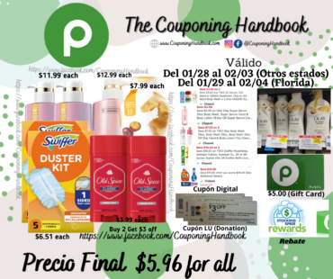 08 Productos de Cuidado Personal y Household por $5.96