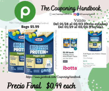 Kraft Pepper Jack, Protein+ Cheese Snack 10 oz Package por $0.99