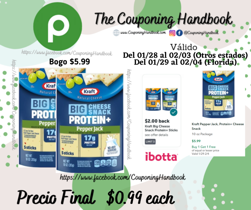 Kraft Pepper Jack, Protein+ Cheese Snack 10 oz Package por $0.99