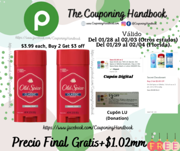 02 Old Spice Classic Original Scent Deodorant for Men, 3.25 oz Gratis